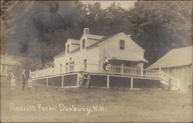 Danbury NH Prescott Farm c1915 Real Photo Postcard