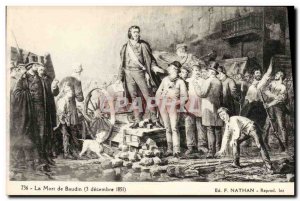 Old Postcard The Death of Baudin December 3, 1851