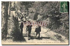 Old Postcard Folklore Breton Noce country Cornish Road to the feast to the so...