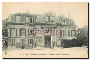 Old Postcard Paris Au Jardin des Plantes Building Administration