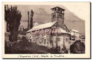 Old Postcard L & # 39Argentiere Chapel of the Templars