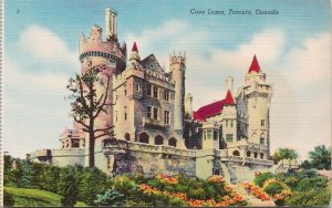 Casa Loma Toronto Ontario ON Ont Unused Linen Postcard E79