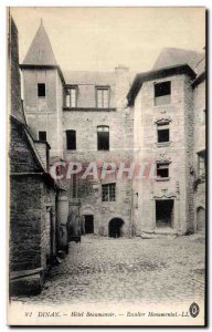 Postcard Old Hotel Beaumanoir Dinan Monumental Staircase