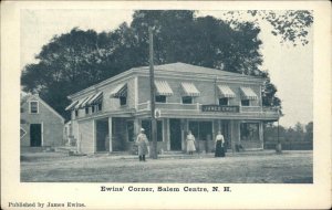 Salem Centre NH Ewins Corner Store c1910 Postcard