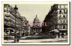 Paris Old Postcard Pantheon and Rue Soufflot