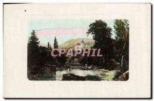 Old Postcard Boating Chateau