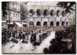 Modern Postcard Nimes Defile Of Drummers And I'Arlesiennes