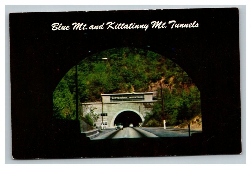 Vintage 1960's Postcard Blue Mt.& Kittatinny Mt. Tunnels Pennsylvania Turnpike