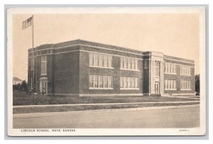 Postcard Lincoln School Hays Kansas