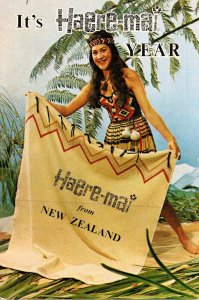 New Zealand Maori Maiden Haeri Mai From New Zealand Greetings 1971