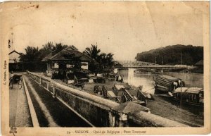 CPA AK INDOCHINA Saigon Quai de Belgique, Pont Tournant VIETNAM (959207)