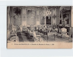 Postcard Chambre de Monsieur le Prince, Château de Chantilly, France