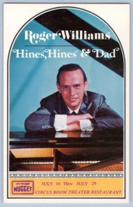 1970s ROGER WILLIAMS HINES HINES DAD JOHN ASCUAGAS NUGGET CASINO NEVADA POSTCARD