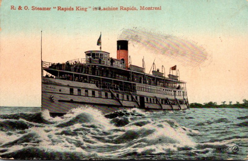 Canada Montreal Lachine Rapids R & O Steamer Rapids King 1911