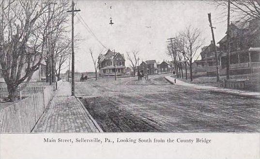 Pennsylvania Sellersville Main Street Looking South From Bridge Berkemeyer