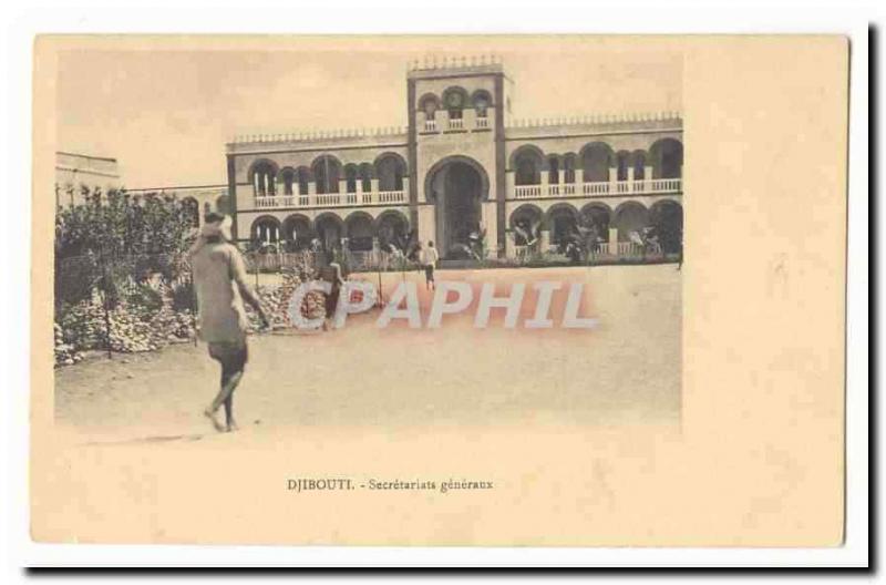  Djibouti Vintage Postcard Secretariats-general