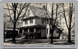 Elwood Indiana IND, Boyhood Home of Wendell L Willkie, House, Vintage Postcard