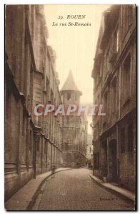 Rouen Old Postcard Rue Saint Romain