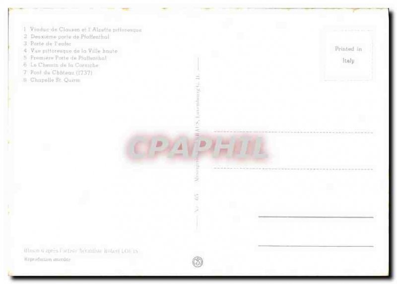 Postcard Modern Luxembourg Picturesque