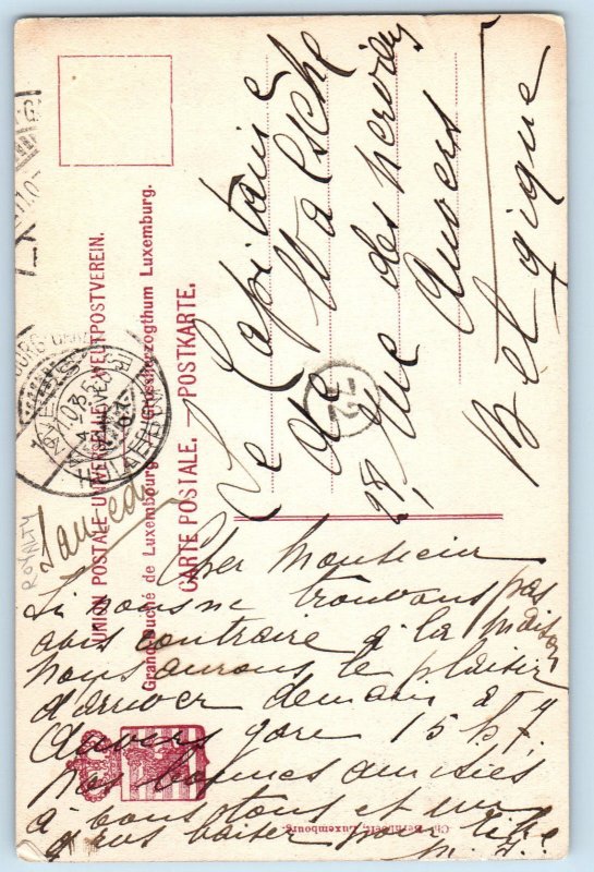 Luxembourg Postcard Princess Hilda Riding Horse 1907 Posted Antique