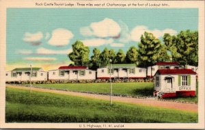 Chattanooga Tennessee~Rock Castle Tourist Lodge~Tiny Office Cabin~1940s Linen PC