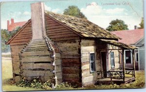 postcard Centennial Log Cabin, Salem, Ohio