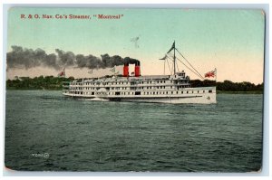 c1910 RO Nav Co Steamer Montreal Steamer Ship Cruise Vintage Antique Postcard