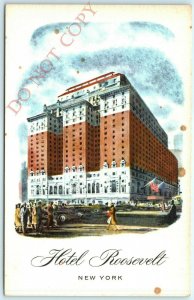 c1950s Hotel Roosevelt, New York City Advertising Postcard Manhattan Hilton A23