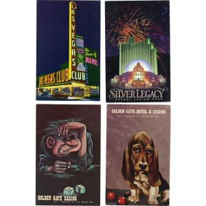 Lot of 4 Vintage Postcards of Las Vegas - Lot 791