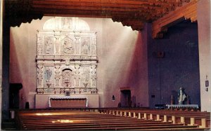 Vtg Santa Fe New Mexico NM Interior Cristo Rey Church 1950s Chrome View Postcard