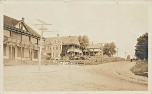 Occum CT Railroad Avenue Dirt Street Real Photo Postcard