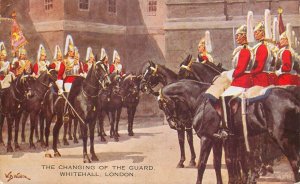 British military guards uniforms changing of guard Whitehall cavalry London
