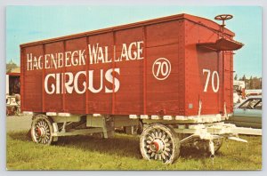 Baraboo WI~Circus World Museum~Hagenbeck-Wallace Circus Baggage Wagon~Vtg PC