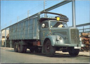 Vintage Trucks on Postcards GERMANY1952 MERCEDES-BENZ L6600, 145 PS, 6 Zylinder