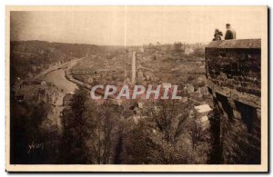 Old Postcard Panorama Brittany Dinan on the Rance