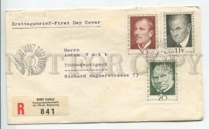 448086 Liechtenstein 1968 year FDC pioneers of philately personalities