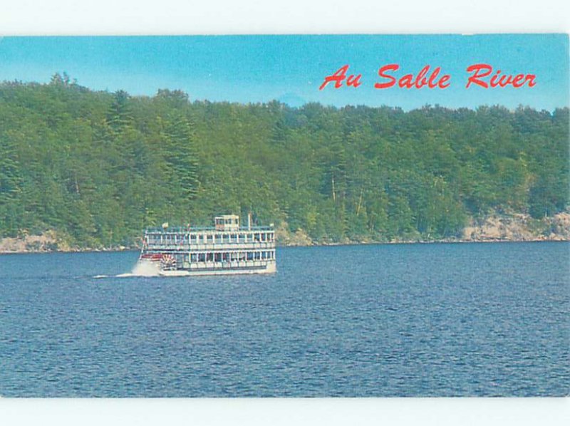 Pre-1980 RIVER SCENE Oscoda - Near Grayling & Saginaw & Bay City MI AE5722