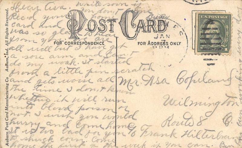Cromwell Indiana 1910 Postcard We'll Be Glad To See You Noble County