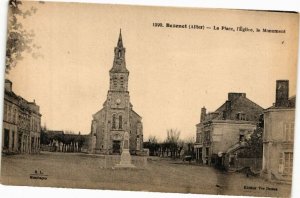 CPA BÉZENET - La Place l'Église le Monument (225348)