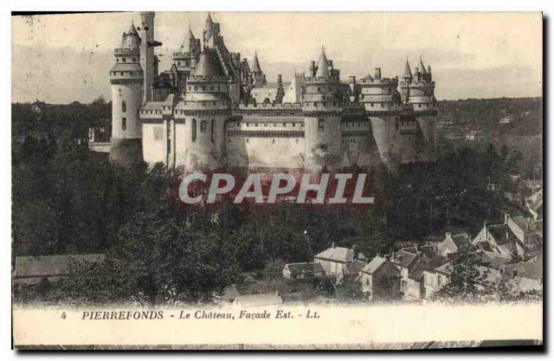 Old Postcard Pierrefonds Chateau East Facade