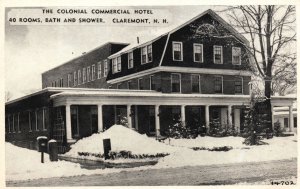 Vintage Postcard Colonial Commercial Hotel Rooms Claremont New Hampshire N.H.