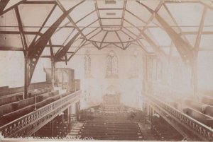 Brighton Union Church Organ Interior Spectacular Aerial Old Real Photo Postcard