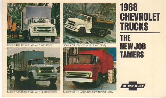 1968 Chevrolet Trucks Dealer's Post Card