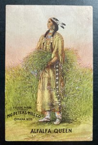 Mint USA Advertising Native American postcard MC Peters Mill
