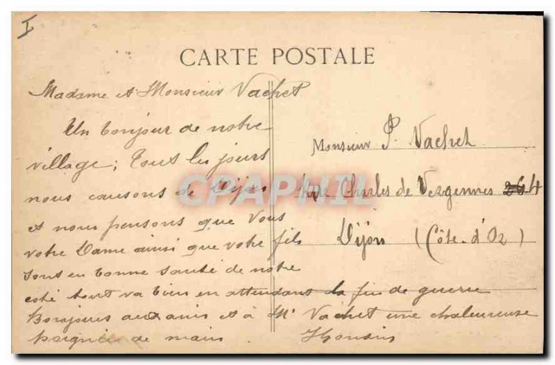 Postcard Old Lyon Fontaine Bartholdi