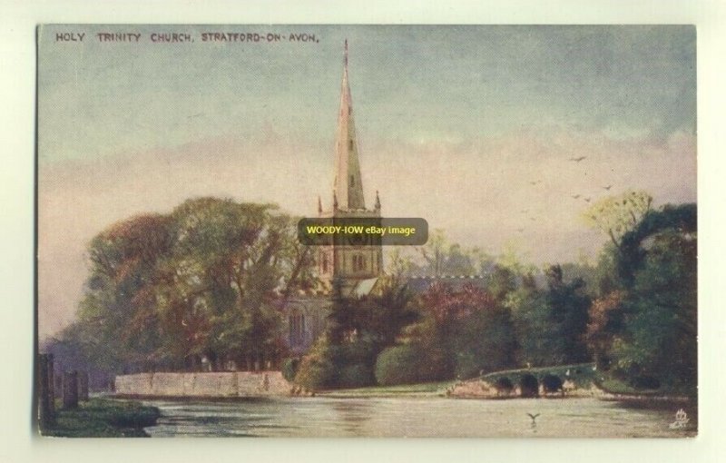 cu0936 - Holy Trinity Church , Stratford-on-Avon , Warwickshire - postcard