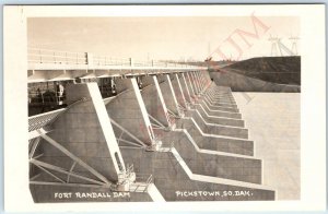 c1950s Pickstown, SD RPPC Fort Randall Dam Hydroelectric Power Lake Francis A168