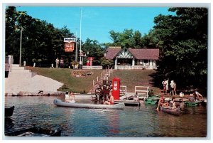 Honor Michigan Postcard The Water Wheel On Platte River At M-22 c1960 Canoeing