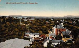 St. Johns Quebec Canada c1910 Postcard View From Church Tower