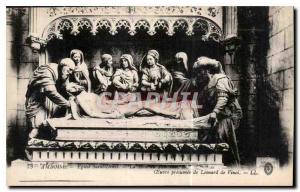 Postcard Old Amboise Church of St. Denis Work presumed tomb of Leonardo da Vinci